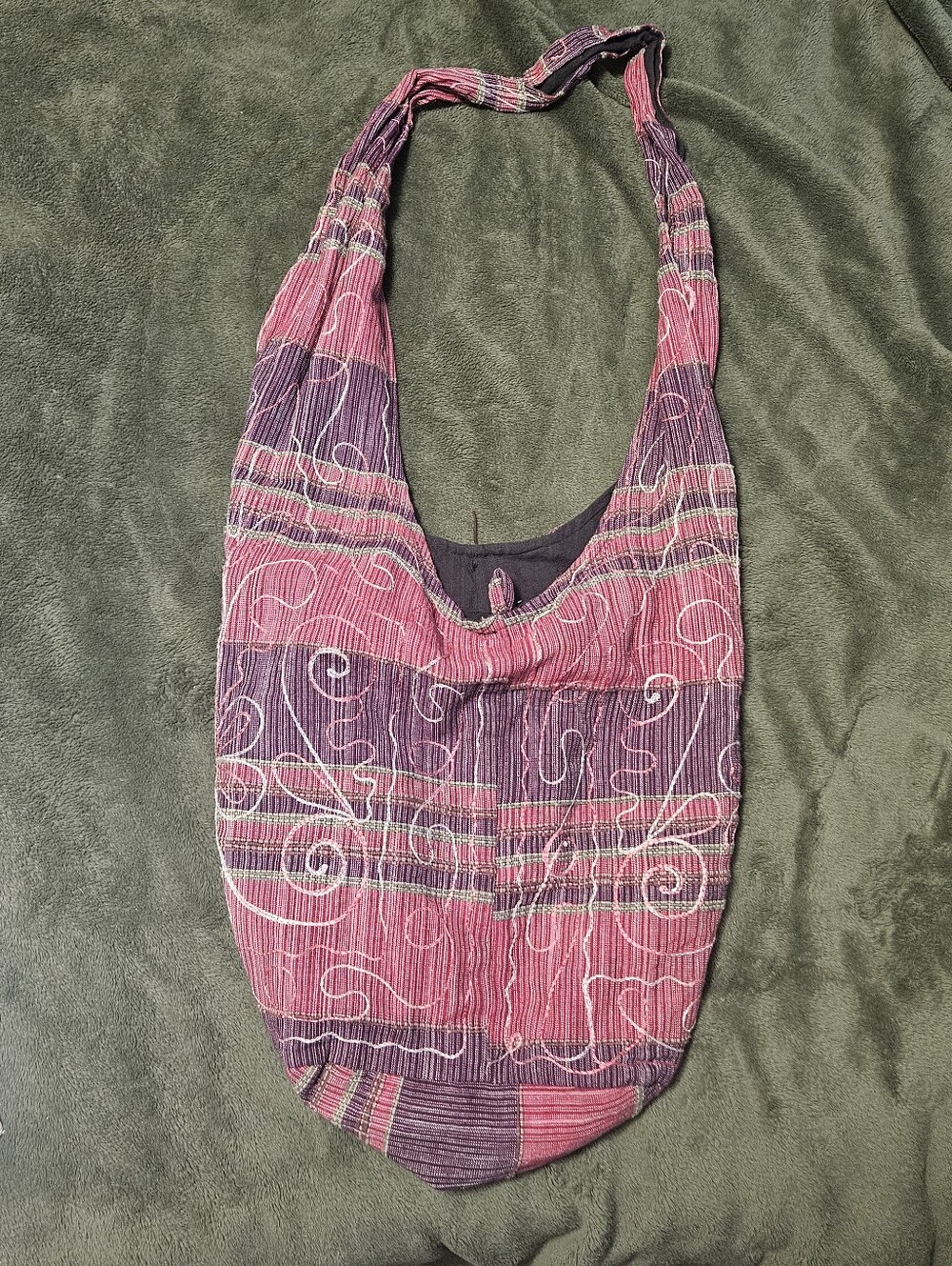 Nepalese Hippie Pink Embroidered Crossbody